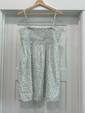 bp Floral Smocked Cami Dress in Mint and Light Blue